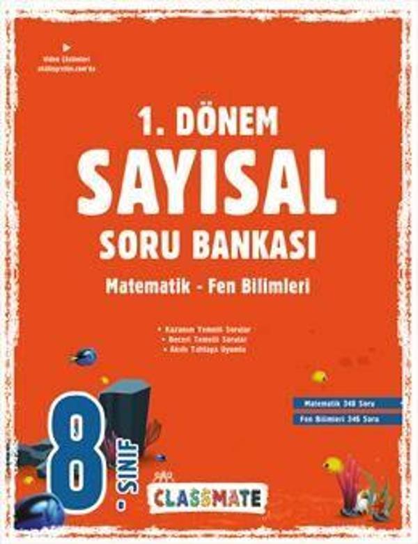Okyanus 8. Sınıf Sayısal 1. Dönem Classmate Soru Bankası - Okyanus Eğitim - Image 1