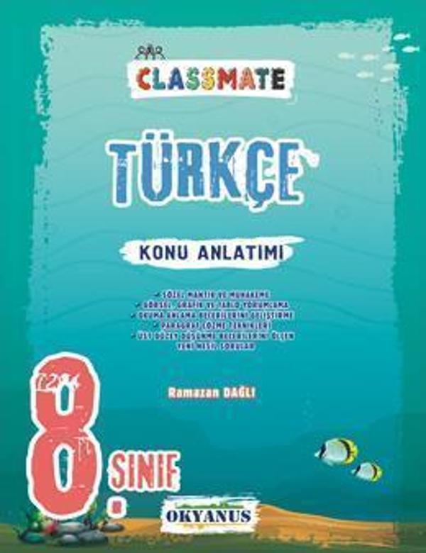 Okyanus 8. Sınıf Türkçe Classmate Konu Anlatımlı Okyanus Yayıncılık - Okyanus Eğitim - Image 1