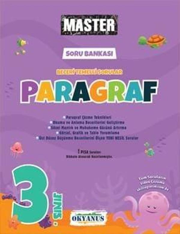 Okyanus Yayınları 3. Sınıf Master Paragraf Soru Bankası - Okyanus Eğitim - Image 1