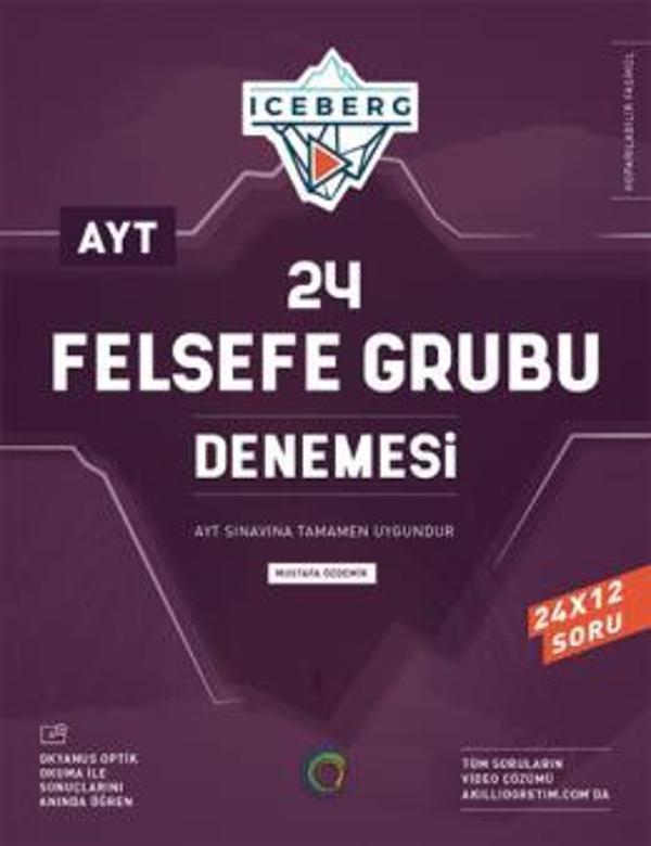 Okyanus YKS AYT Felsefe Grubu Iceberg 24 Deneme Okyanus Yayınları - Okyanus Eğitim - Image 1