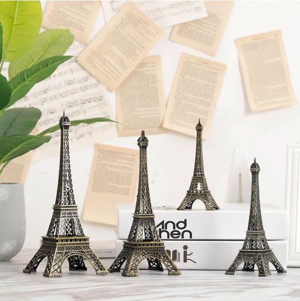 Winter House Eyfel Kulesi Metal Model 3'lü Set 3 Adet  - Aşkın Işıltılı Simgesi - Image 1