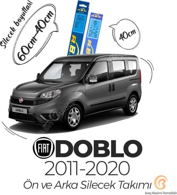 RBW Arka ve Ön Silecek Seti Fiat Doblo 2011-2020 ile uyumlu - Image 1