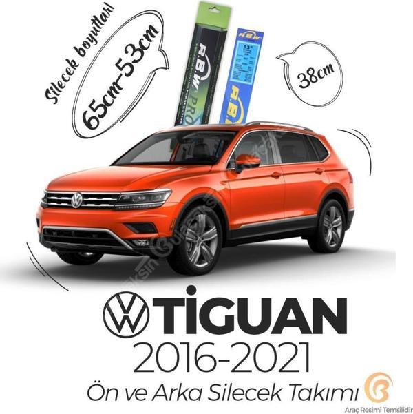 RBW PRO Ön veArka Silecek Seti Volkswagen Tiguan 2016-2021 ile uyumlu - Image 1