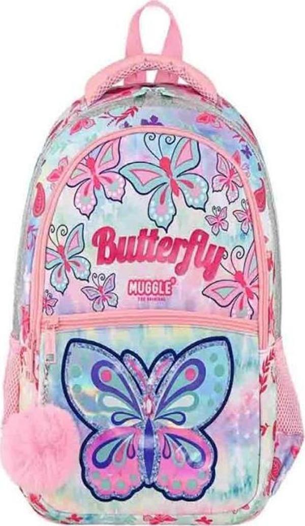 Muggle Mu-9038 İlkokul Sırt Çantası Butterfly Koleksiyonu - Image 1