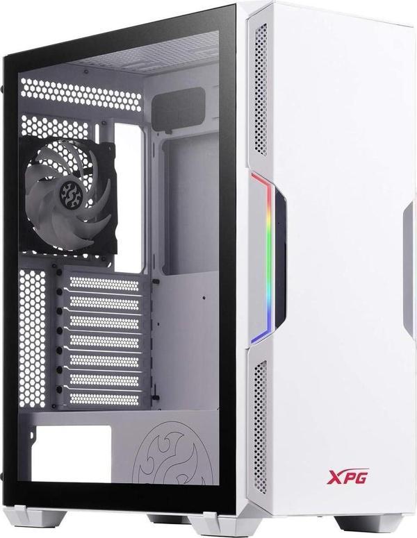 A-DATA KASA MIDI TOWER PSUSUZ 2XFAN XPG STARKER ARGB WHITE STARKER-WHCWW - Image 1