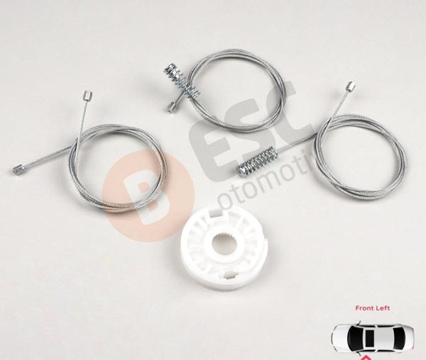 Kia Ceed 5 Kapı 06 12 İçin Ön Sol Kapı Cam Mekanizma Tamir Seti - Image 1