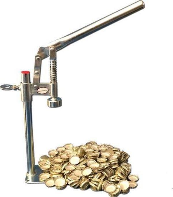 Şişe Kapatma Aleti -Gri Renk (200 Kapak  HEDİYE ) - Image 1