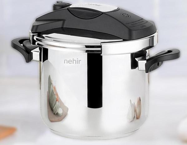 Nehir silver matik 5 lt düdüklü tencere paslanmaz çelik pratik kapaklı - Image 1