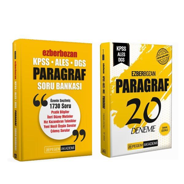 Pegem Yayınları KPSS Ezberbozan Paragraf Soru ve Deneme Seti 2 Kitap - Pegem Akademi Yayıncılık - Image 1