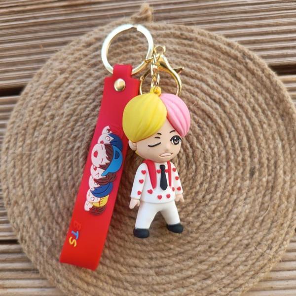 BTS Figür Silikon Anahtarlık Çanta Süsü Oyuncak 15791 - Image 1