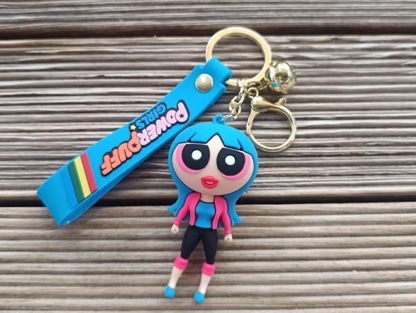 Anahtarlık Powerpuff Silikon Anahtarlık Çanta Süsü Karakter Figür Oyuncak 15240 - Image 1