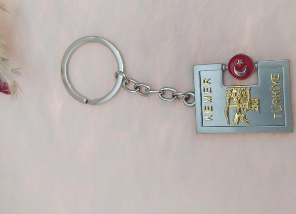 Metal Anahtarlık Türk Bayraklı Türkiye Antalya Yazılı - Image 1