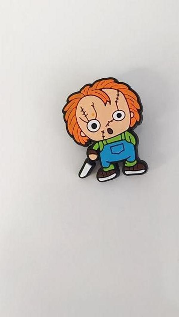 1 Adet Silikon Chucky Figür Tekli Terlik Süsü Aksesuar - Image 1