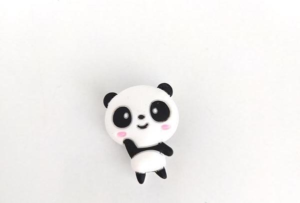 Panda Terlik Ayakkabı Süsü Silikon Kız Erkek Aksesuar 1 Adet Hediye   - Image 1