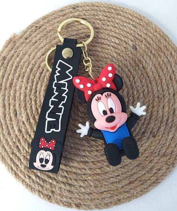 Sevimli Bebek Minnie Mouse Silikon Anahtarlık Çanta Süsü Oyuncak Aksesuar  - Image 1