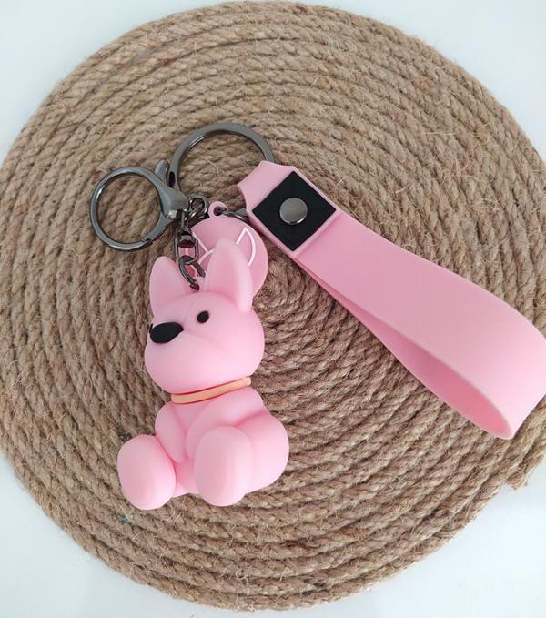 Sevimli Bulldog Silikon Anahtarlık Çanta Süsü Oyuncak Aksesuar  - Image 1