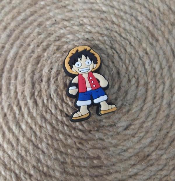 Terlik Ayakkabı Sandalet Tokası Silikon One Piece Luffy Anime 1 Adet Tekli Terlik Süsü  - Image 1