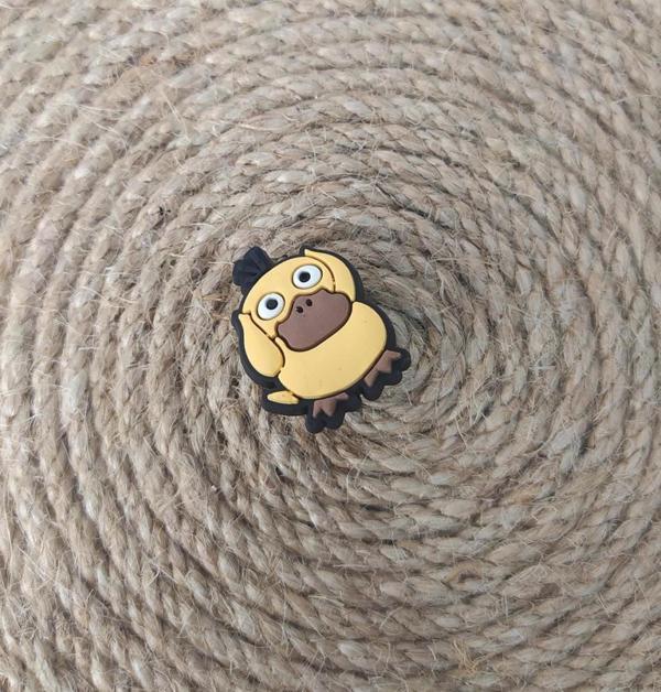 Terlik Ayakkabı Sandalet Tokası Silikon Pokemon Psyduck 1 Adet Tekli Terlik Süsü  - Image 1