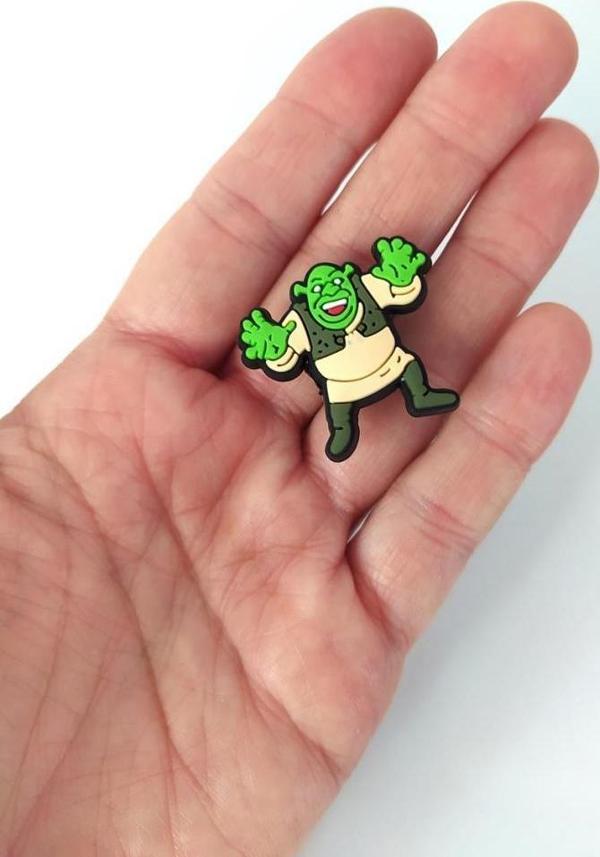 Terlik Ayakkabı Sandalet Süsü Shrek 1 Adet Silikon Kız Erkek Aksesuar Hediye   - Image 1