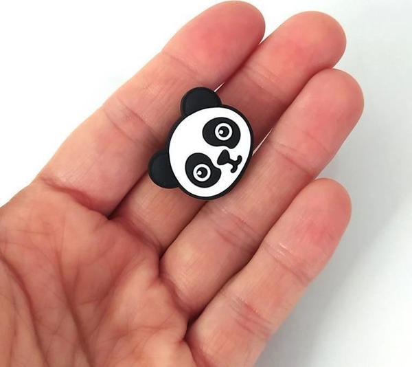 Terlik Ayakkabı Sandalet Tokası Panda 1 Adet Silikon Kız Erkek Aksesuar Hediye   - Image 1