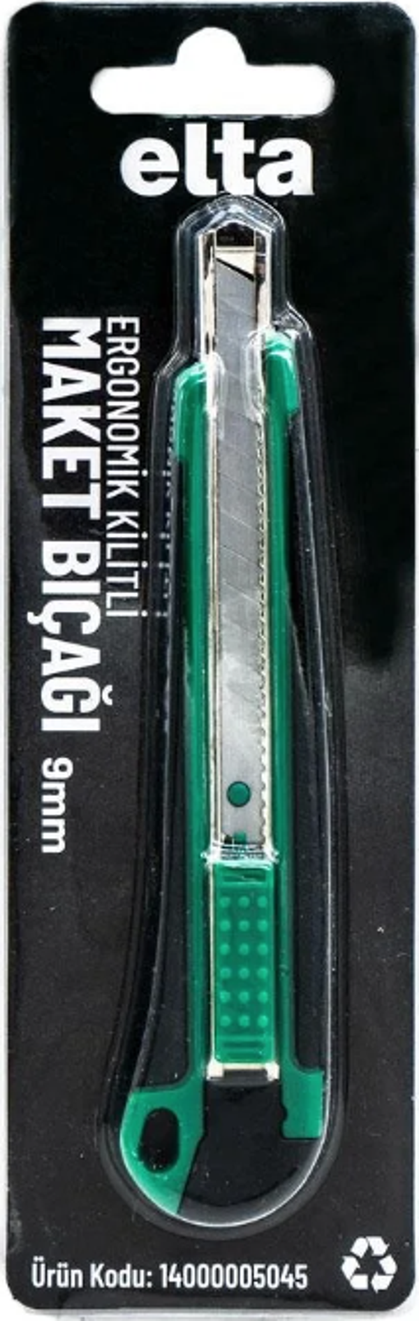 Elta Ergonomik Kilitli Dar Maket Bıçağı 9 Mm 14000 005045 - Image 1