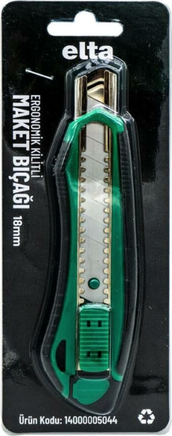 Elta Ergonomik Kilitli Geniş Maket Bıçağı 18 Mm - Image 1