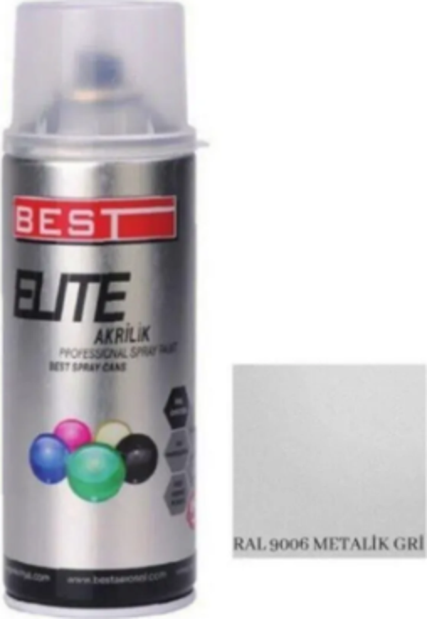 Best Elite Sprey Boya Metal Gri Ral9006 400Ml - Image 1