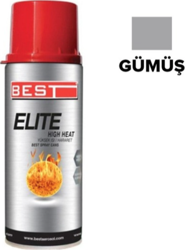 Best Elite Yüksek Isı Sprey Boyası Gümüş 400Ml - Image 1