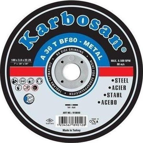 Karbosan Metal Kesici Taş 180X3X22 Plus 910130 - Image 1