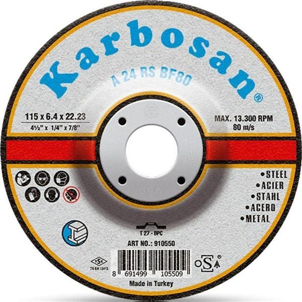 Karbosan 180X6.4X22.23 Nk Metal Taşlama Diski 910570 (A 24 Rs Bf80) - Image 1