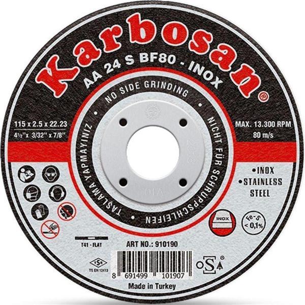 Karbosan 230X1.9X22.23 Inox Paslanmaz Çelik İnce Kesme Diski 910430 (Aa 36 R Bf80) - Image 1