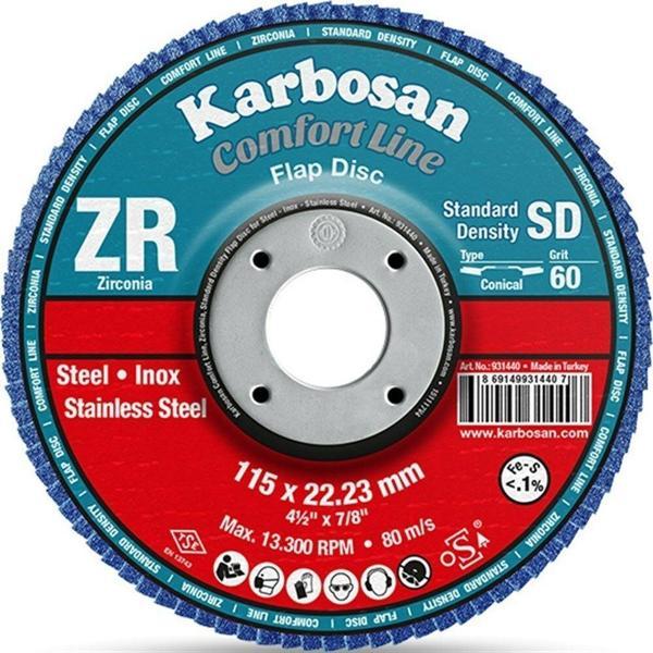Karbosan 930480 180*22*80 Kum Zr Flap Disk - Image 1