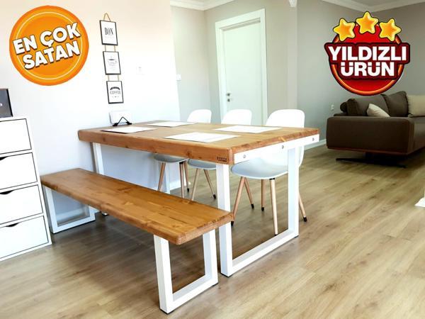  Doğal Ahşap Yemek Masası-80-220 - Image 1