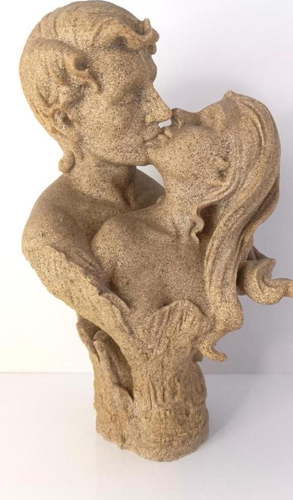 Biblo Aşık Heykeli  Sevgililer Günü Hediye Sanat  Ev Dekorasyon Ofis Masa Süsü Hediye Dekoratif   - Image 1
