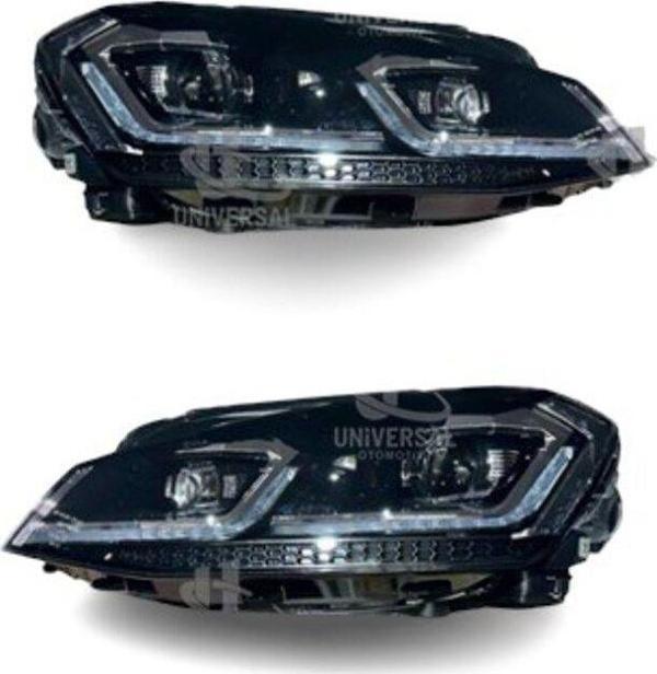NS Nilser Auto Parts VW Golf 7-7,5 Upgrade Çift J Ledli Far Lambası Sağ-Sol Takım 2013-2020 - Image 1