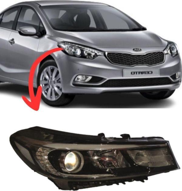NS Nilser Auto Parts Kia Cerato Sağ Far Ledli Motorlu Mercekli 2015-2018 - Image 1