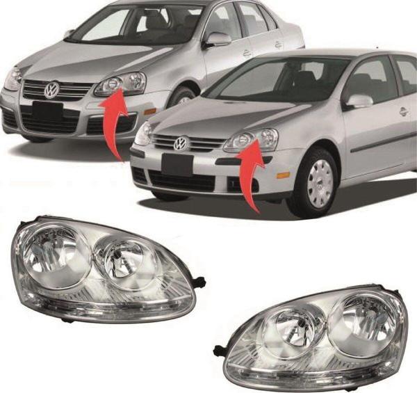 NS Nilser Auto Parts Ns Vw Golf 5 Jetta Sağ-Sol Takım Far Lambası İçi Nikelaj 05-11 - Image 1
