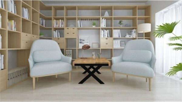 Masif Ahşap Billet Orta Sehpa 90*90 Cm - Image 1