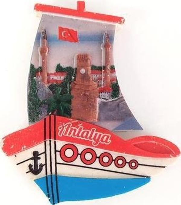 Gemi Görünümlü Magnet Buzdolabı Süsü Mıknatıslı Ev Dekor  - Image 1