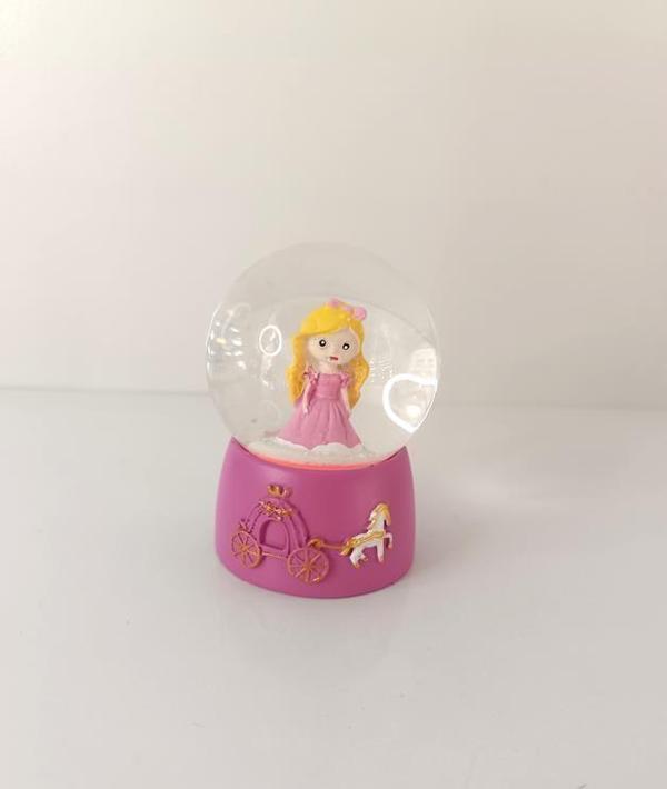 Kar Küresi Prenses Kraliçesi Işıklı Kar Küresi Ev Ofis Dekor Biblo Obje 9 cm      - Image 1