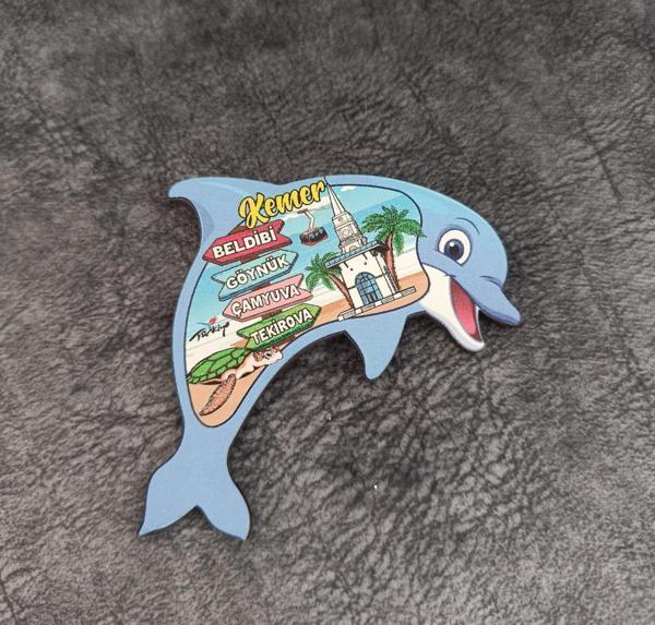 Magnet Balık Caretta Kule Buzdolabı Süsü Ahşap Magnet Mıknatıslı Hediyelik Eşya - Image 1