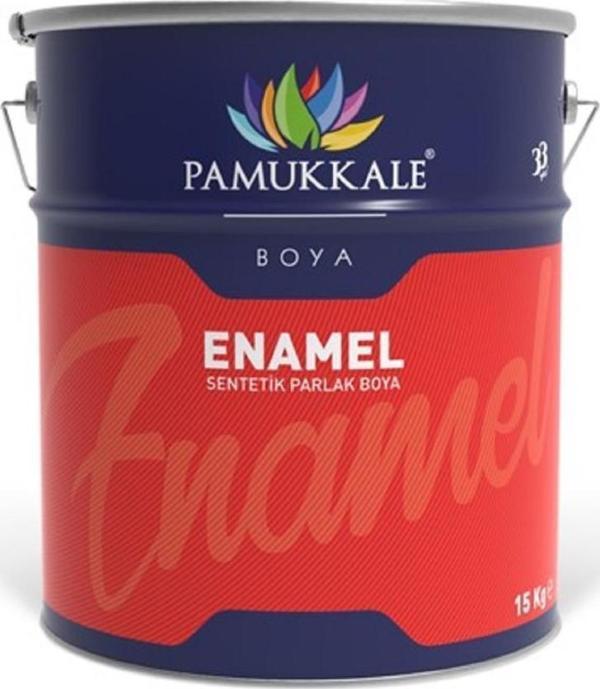 Pamukkale Enamel Sentetik Parlak Boya 15 Kg Açık Kahve Ral 8003 - Image 1
