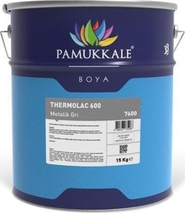 Pamukkale Thermolac 600 Derece Isıya Dayanıklı Boya 2.5 Kg Metalik Gri - Image 1