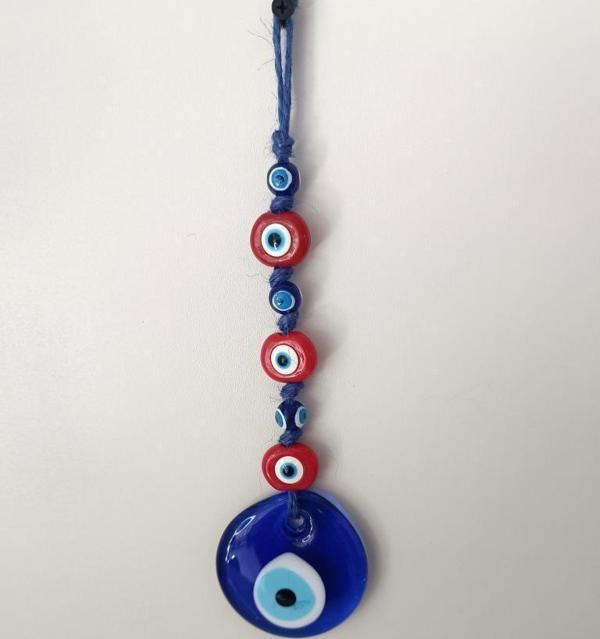 Cam Nazar Kötü Göz Kovucu Hand Made Ağaç Duvar Dekorasyonu Hasır Nazarlık Duvar Ağaç Ev Süsü - Image 1