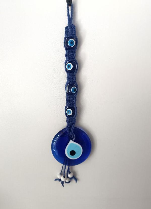 Cam Nazar Kötü Göz Kovucu Hand Made Ağaç Duvar Dekorasyonu Hasır Nazarlık Duvar Ağaç Ev Süsü - Image 1