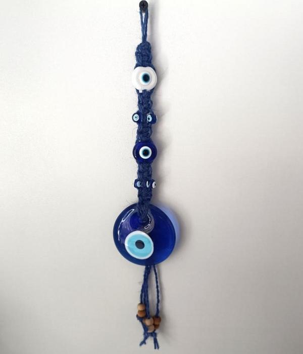 Cam Nazar Kötü Göz Kovucu Hand Made Ağaç Duvar Dekorasyonu Hasır Nazarlık Duvar Ağaç Ev Süsü - Image 1