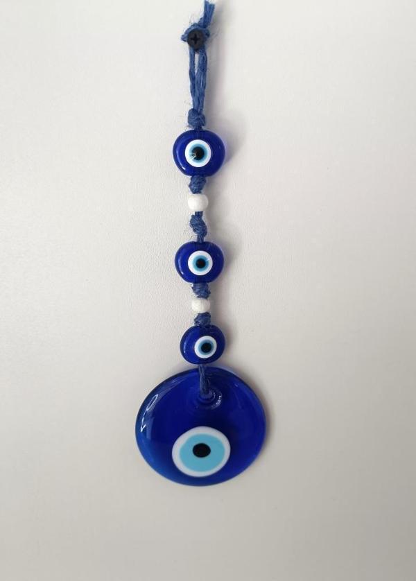 Cam Nazar Kötü Göz Kovucu Hand Made Ağaç Duvar Dekorasyonu Hasır Nazarlık Duvar Ağaç Ev Süsü - Image 1