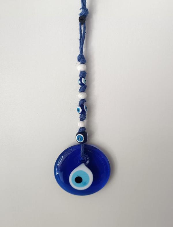 Cam Nazar Kötü Göz Kovucu Hand Made Ağaç Duvar Dekorasyonu Hasır Nazarlık Duvar Ağaç Ev Süsü - Image 1