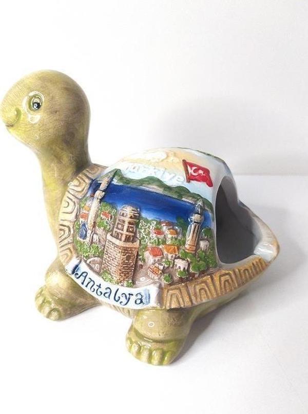 Küllük Kaplumbağa Seramik Antalya Kemer Görselli Kül Tablası - Image 1