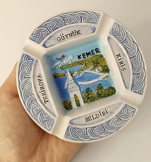 Küllük Kül Tablası Seramik Kemer Temalı Türkiye Kemer Yazılı  Ev  - Image 1